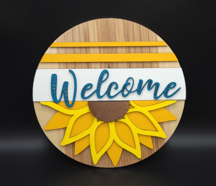 Sunflower "Welcome" Sign