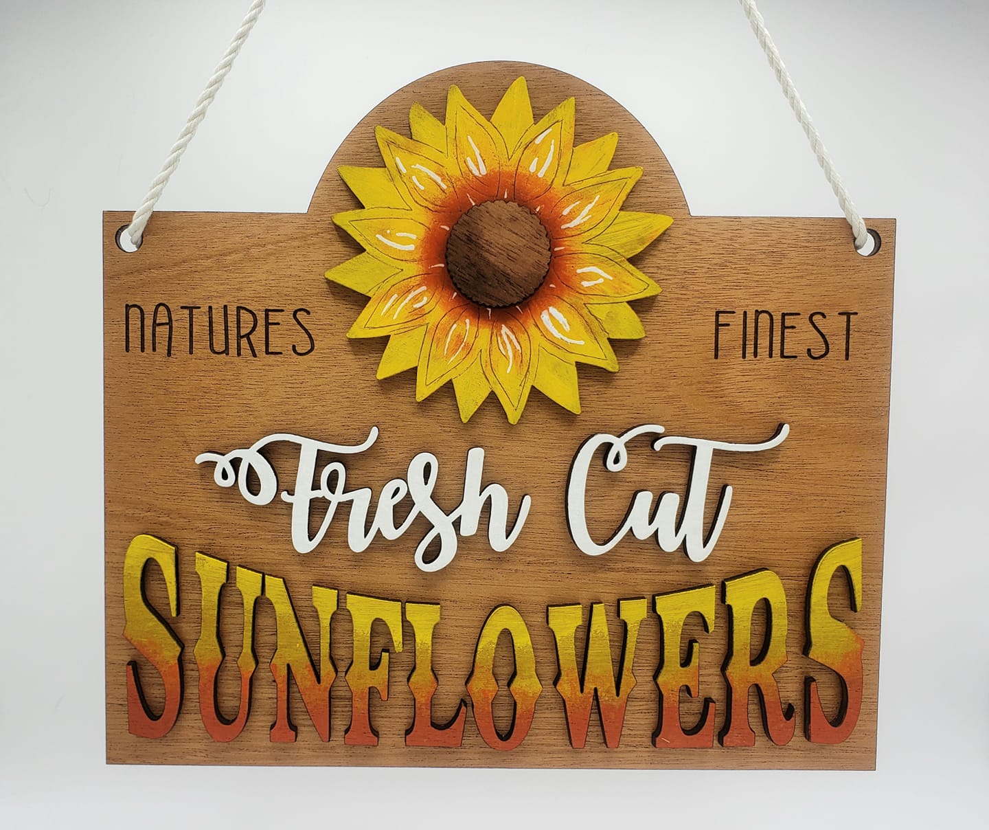 "Fresh Cut Sunflowers" Hanging Sign