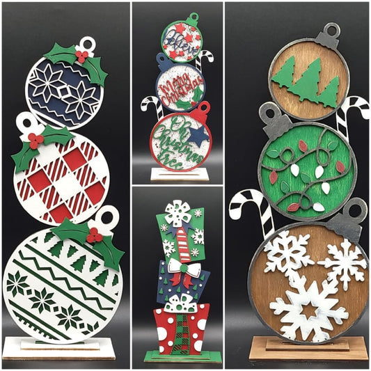 Stacked Ornaments/Present DIY kits